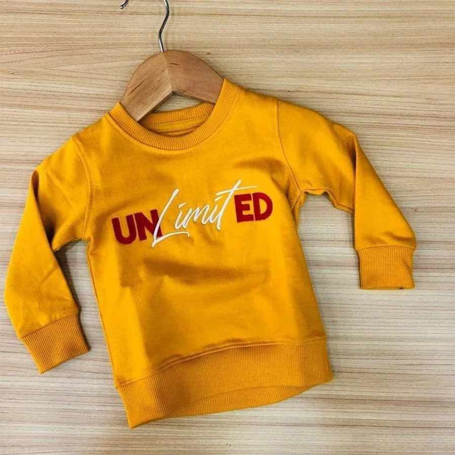 Digital printing Loopknit  Yellow Kids T-Shirt - 1 year to 6 years