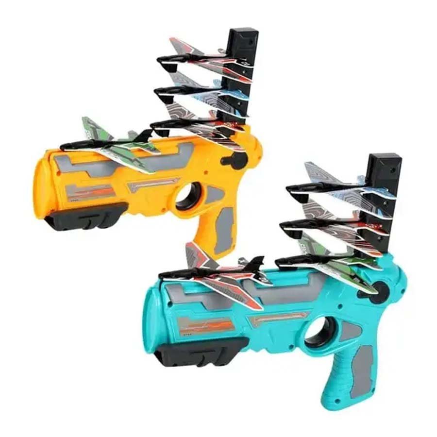 Catapult Plane Toy Gun Air Battle Game, One-Click Ejection Model Airplane Launcher Toy,Flying Toy Auto-Launcher with 3 Pcs Glider Planes (Made in India)