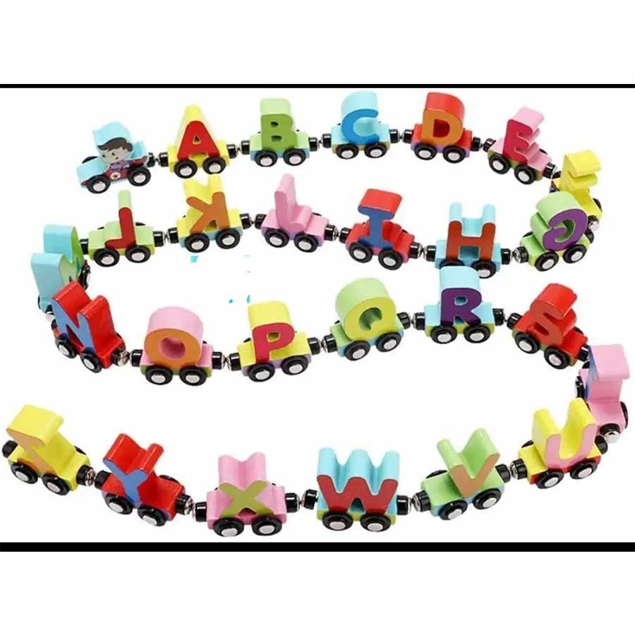 ALPHABET MAGNETIC TRAIN includes all 26 alphabets and driver
