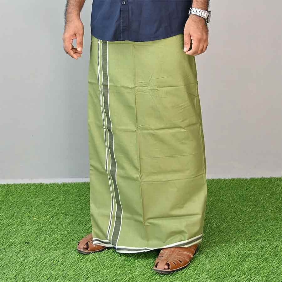 Lungi is not just a piece of fabric for Indian men, but an emotional bond with their roots. It's a feeling of rejuvenation after a tired day's of work. Kerala cotton dhoti is moving ahead from just being a casual wear to becoming a style statement. Unlike yesteryears abstract patterns , cotton dhotis are available in a variety of solid hues.