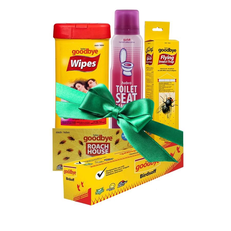 Roach House1x5 + Flying Insect Trap+ Birds Off Blister pack + Toilet seat Sanitiser 150 ml + Mosquito Repellent Wipes
