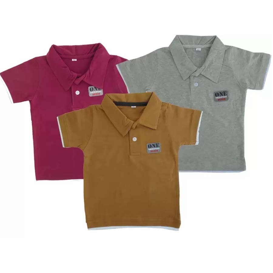 Boys And Girls Solid Pure Cotton T Shirt Multicolor Pack of 3