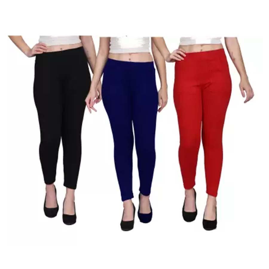 Kony Multicolor Jegging Solid Navy Black And Red