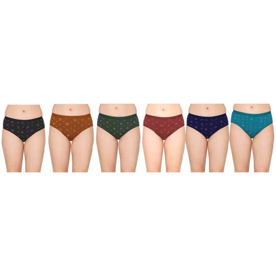 Women Hipster Multicolor Panty Pack of 6 